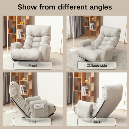 Adjustable head and waist, game chair, lounge chair in the living room, 360 degree rotatable sofa chair,Rotatable seat Leisure Chair deck chair image 2