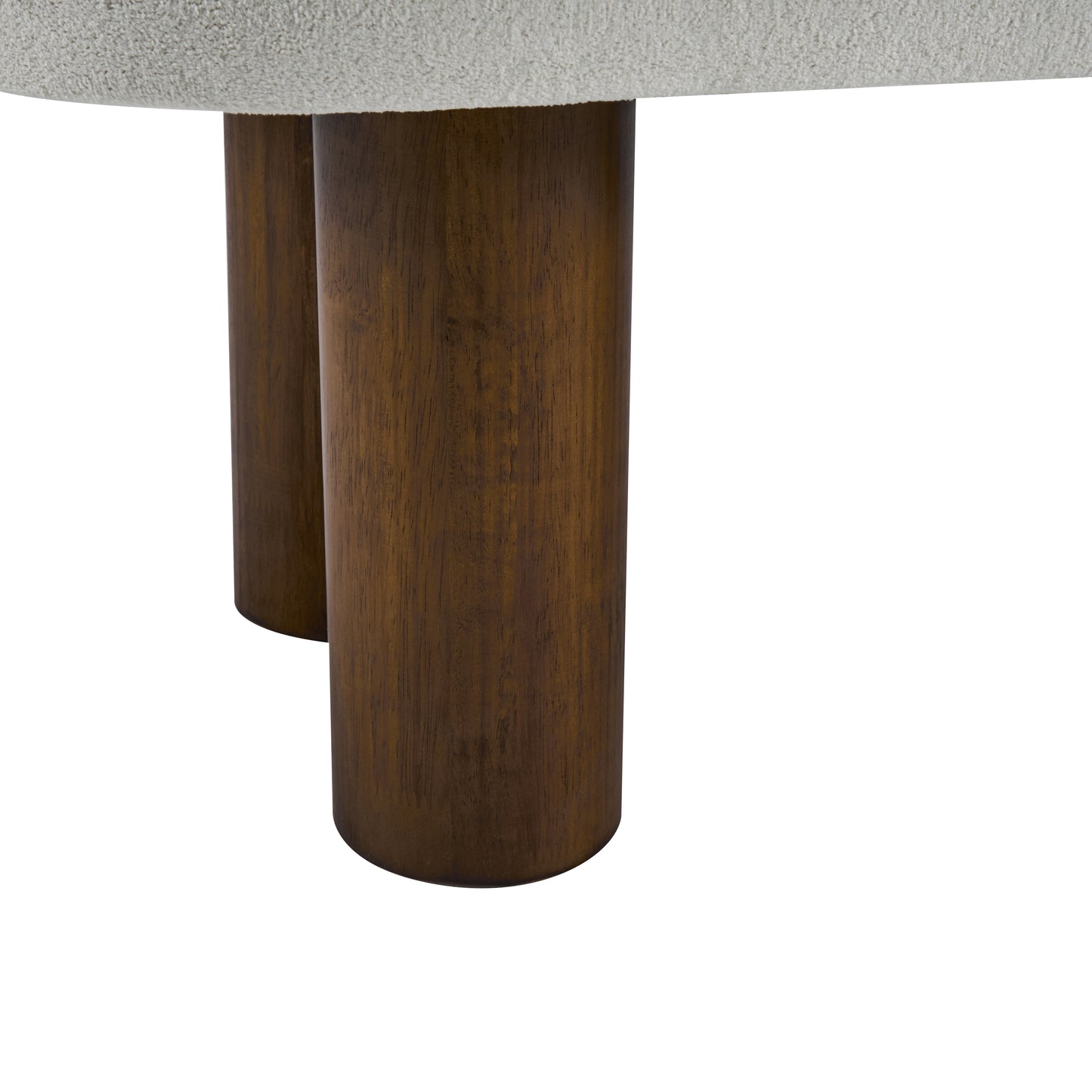 Indoor Beige Fabric Dining Bench with Walnut Color Legs, 51.57'L Upholstered Seating for Kitchen, Dining Room and Living Space,250lbs Capacity image 12