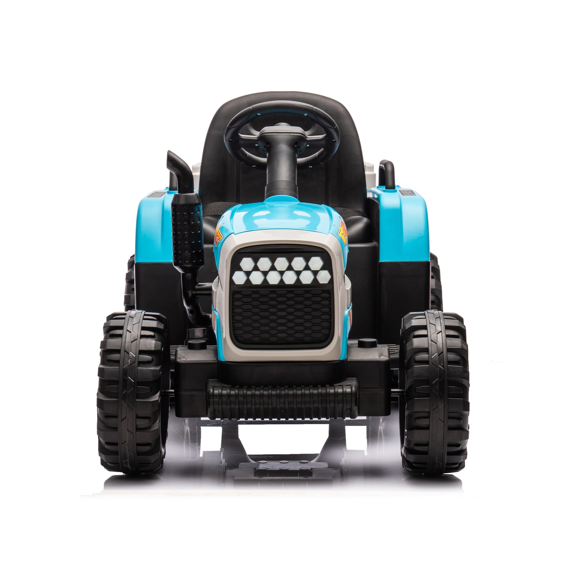 Ride on Tractor with Trailer,24V Battery Powered Electric Tractor Toy, 200w*2motor 1.86-4.97MPH/Remote Control,electric car for kids,Three speed adjustable,USB,MP3,Bluetooth,LED light, safety belt. image 5