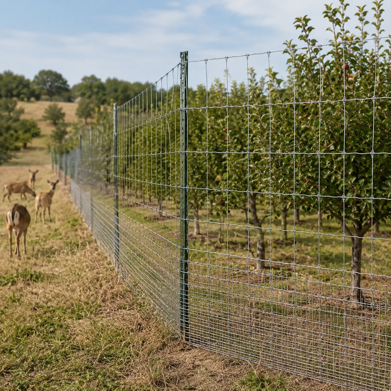 Cattle Fence 4 feet x 328 feet - Heavy-duty galvanized wire fence and wire mesh fence, suitable for pigs, goats, sheep, and deer; ideal goat fence, deer fence, livestock pen protection, and livestock image 11