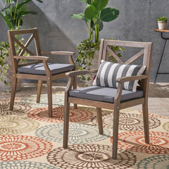 PERLA DINING CHAIR,2PCS with 2 Cushions