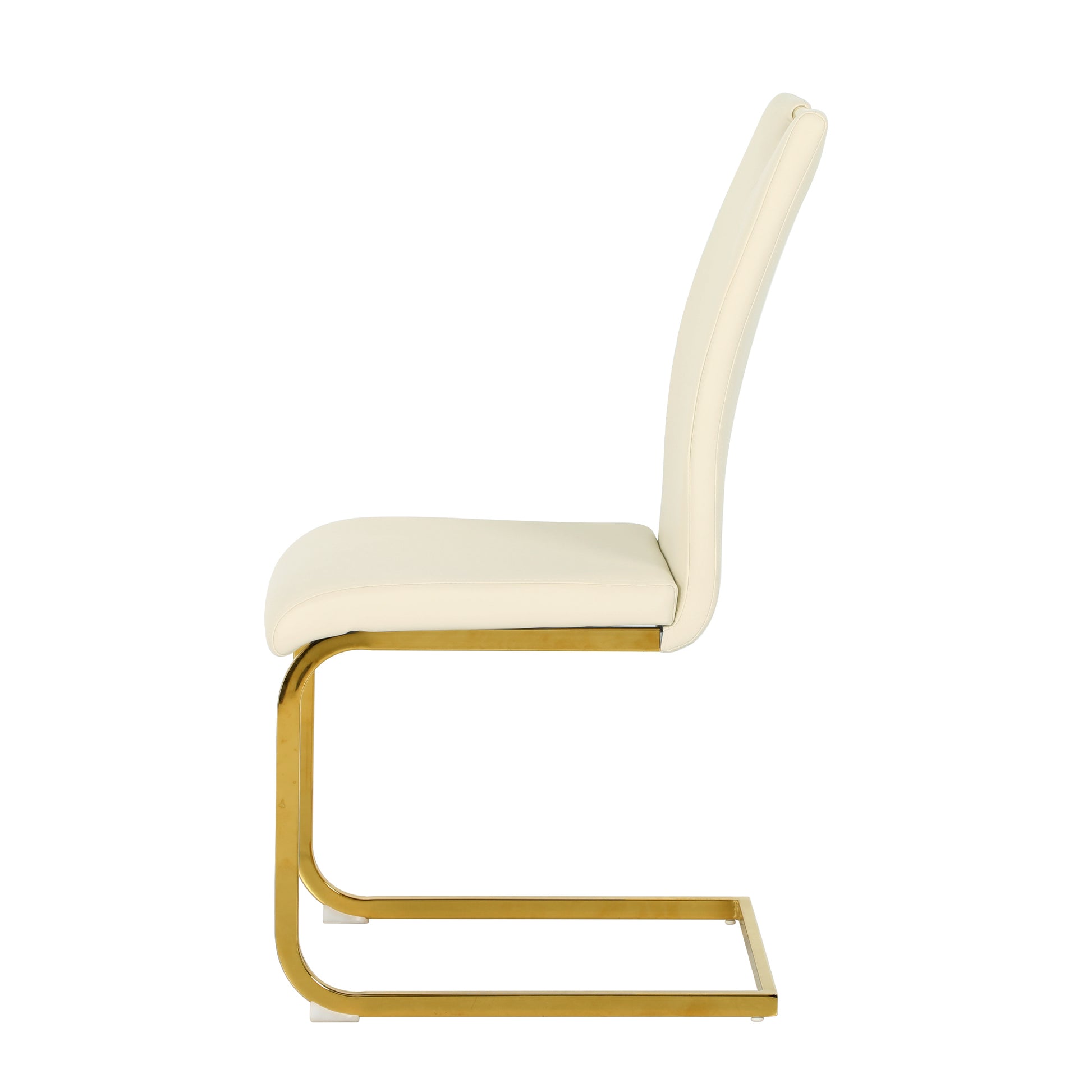 Modern PU dining chair Living room chair Upholstered chair, gold metal chair leg design, kitchen, living room, bedroom, dining room side chair (Set of 2) image 5