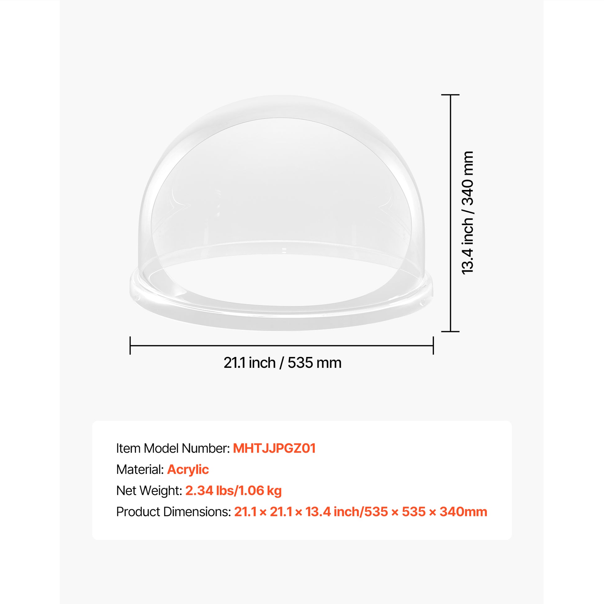 Cotton Candy Machine Cover, Transparent Acrylic Dome Bubble Shield, Cotton Candy Machine Bubble Shield Compatible with 20.5in Cottons Candies Machines Bowl for Party, Shops, Bottom Groove Design image 9