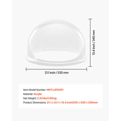 Cotton Candy Machine Cover, Transparent Acrylic Dome Bubble Shield, Cotton Candy Machine Bubble Shield Compatible with 20.5in Cottons Candies Machines Bowl for Party, Shops, Bottom Groove Design image 9