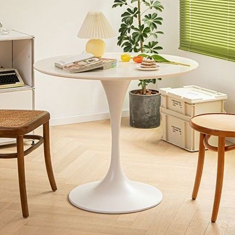 Modern Round Dining Table, ∅31.5'' Kitchen Dining Room Furniture, Coffee Table, Leisure Table, Living Room Table, Oval Dining Table, WHTIE image 10