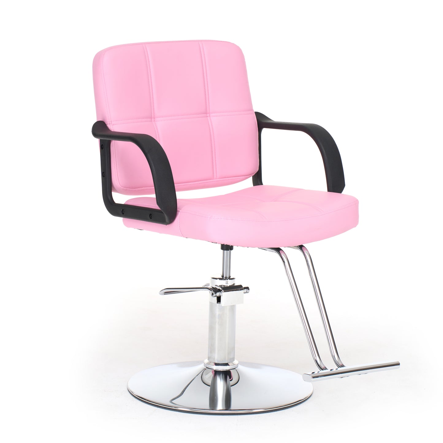 Barber Chair for Hair Stylist- 360° Swivel, Adjustable Height, Capacity 350 LBS with Heavy Duty Hydraulic Pump,PINK image 5