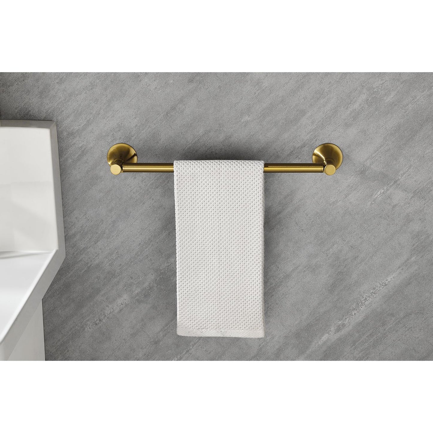 6 Piece Brass Bathroom Towel Rack Set Wall Mount image 14