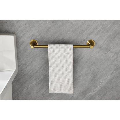 6 Piece Brass Bathroom Towel Rack Set Wall Mount image 14