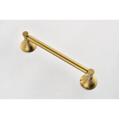6 Piece Brass Bathroom Towel Rack Set Wall Mount image 11