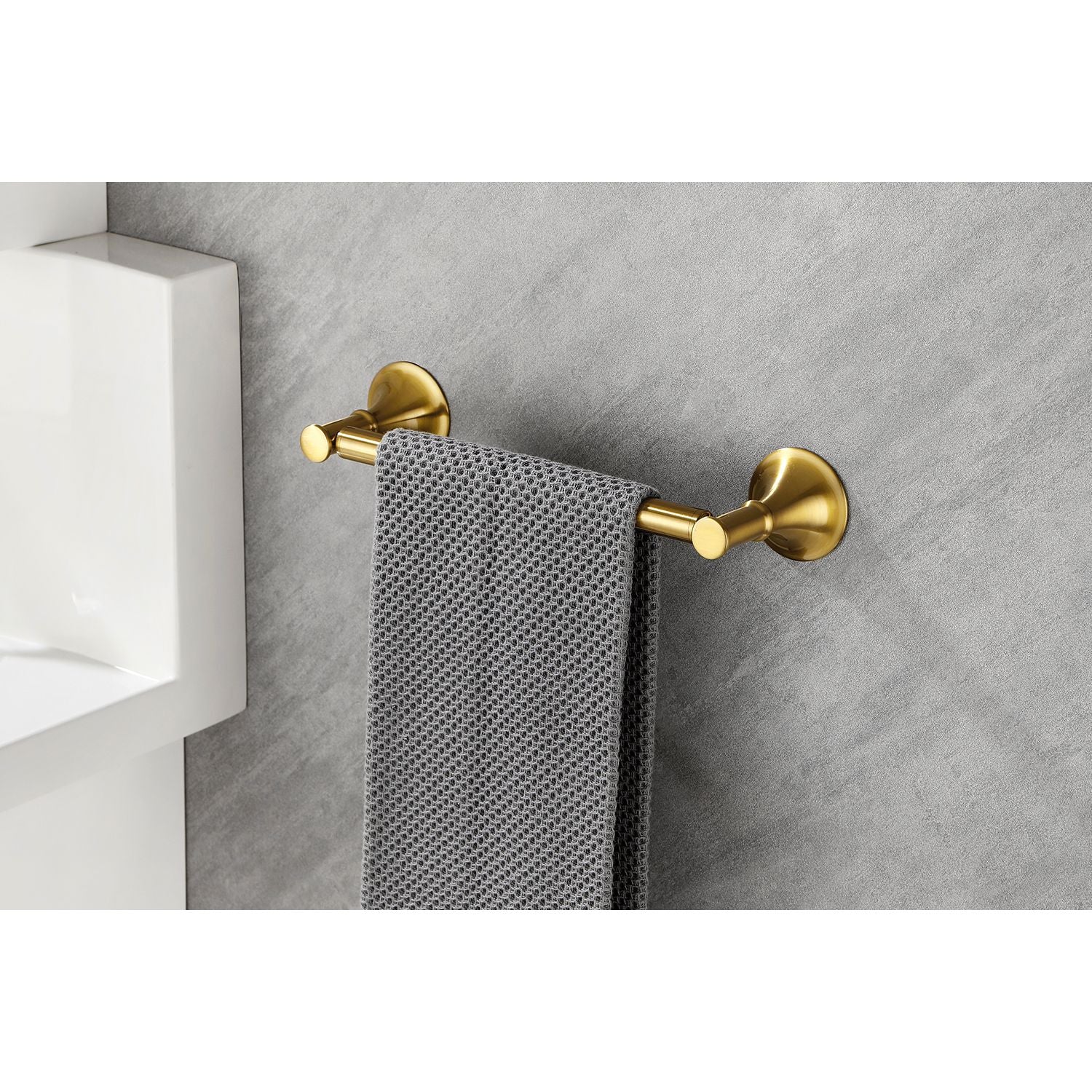 6 Piece Brass Bathroom Towel Rack Set Wall Mount image 10