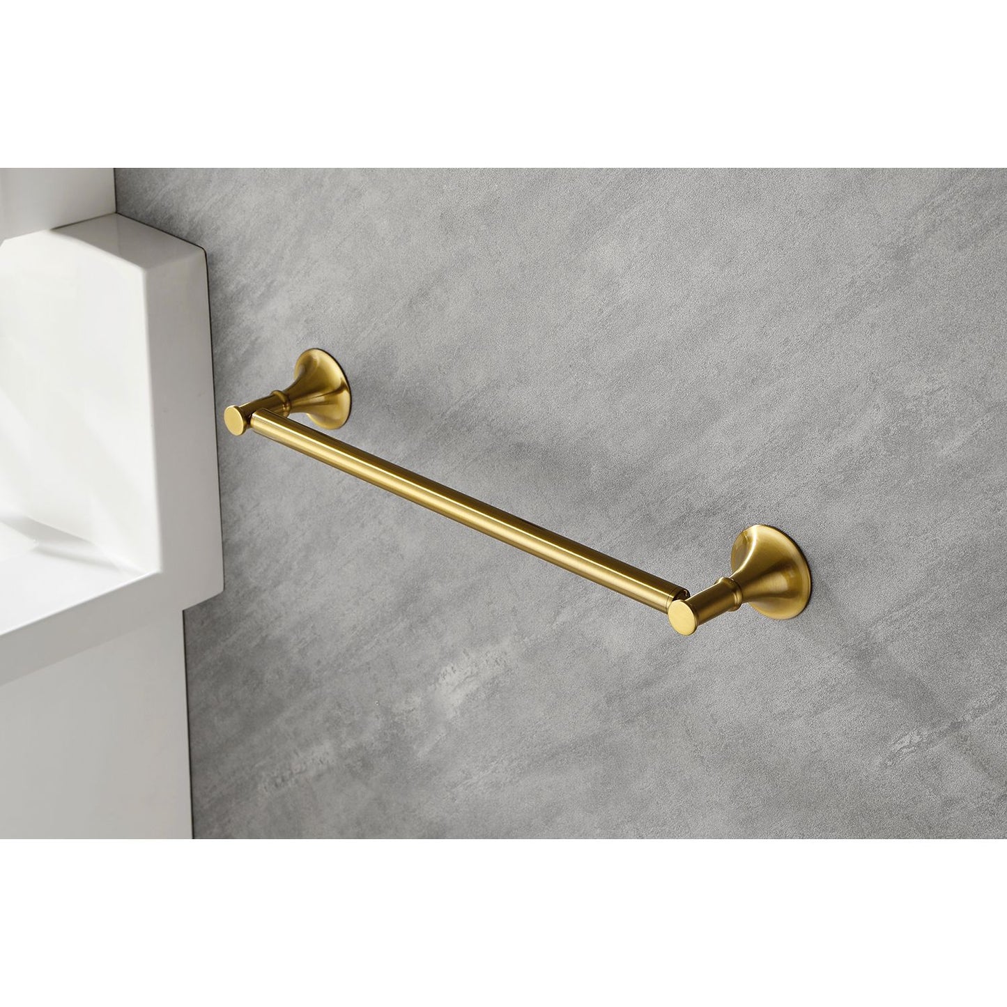 6 Piece Brass Bathroom Towel Rack Set Wall Mount image 13