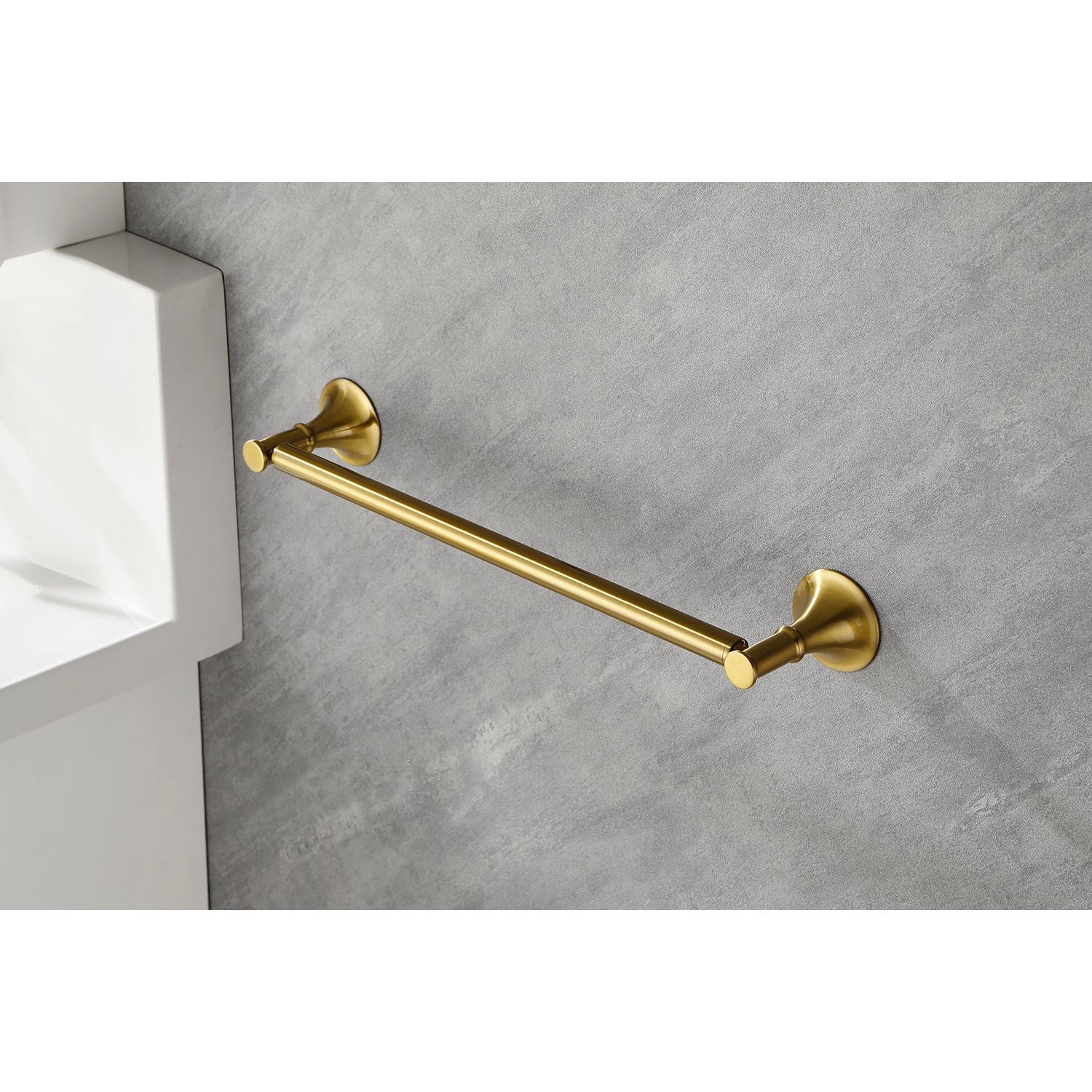 6 Piece Brass Bathroom Towel Rack Set Wall Mount image 13