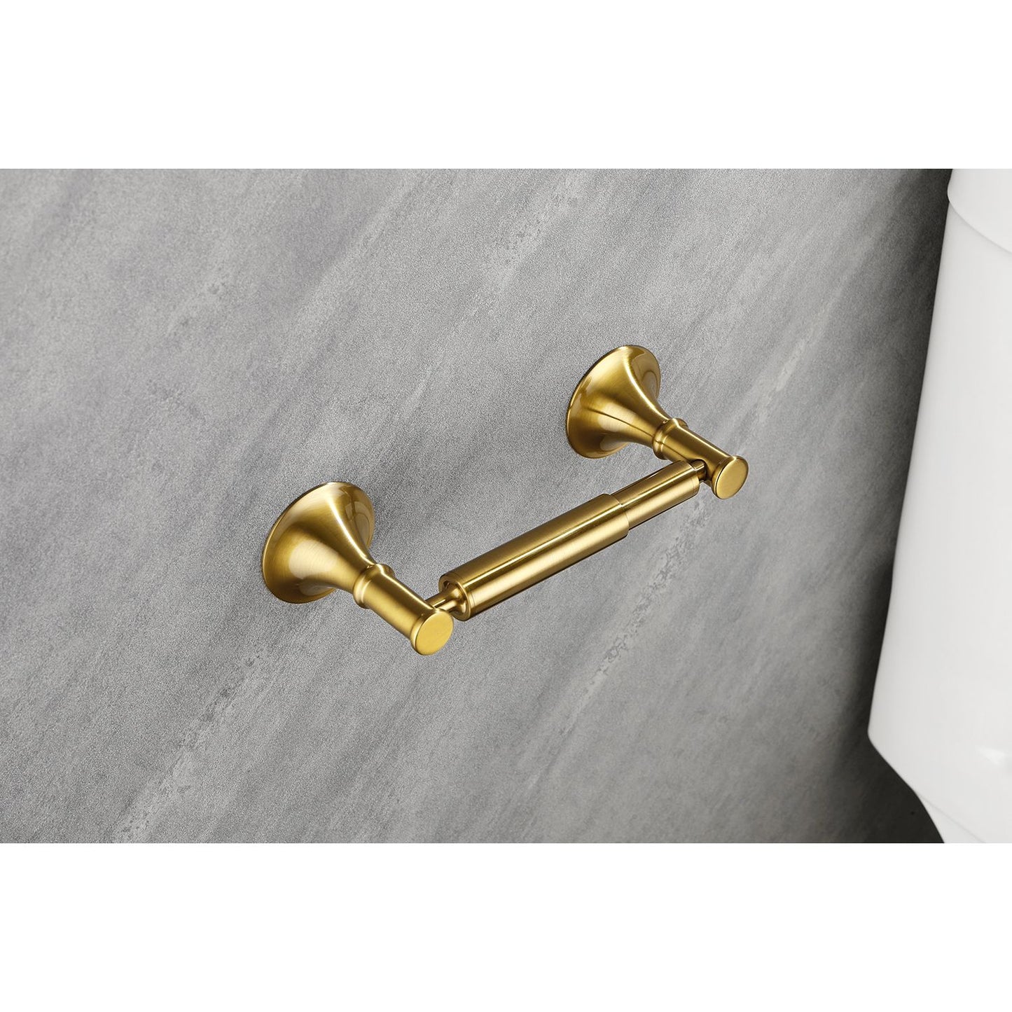 6 Piece Brass Bathroom Towel Rack Set Wall Mount image 5