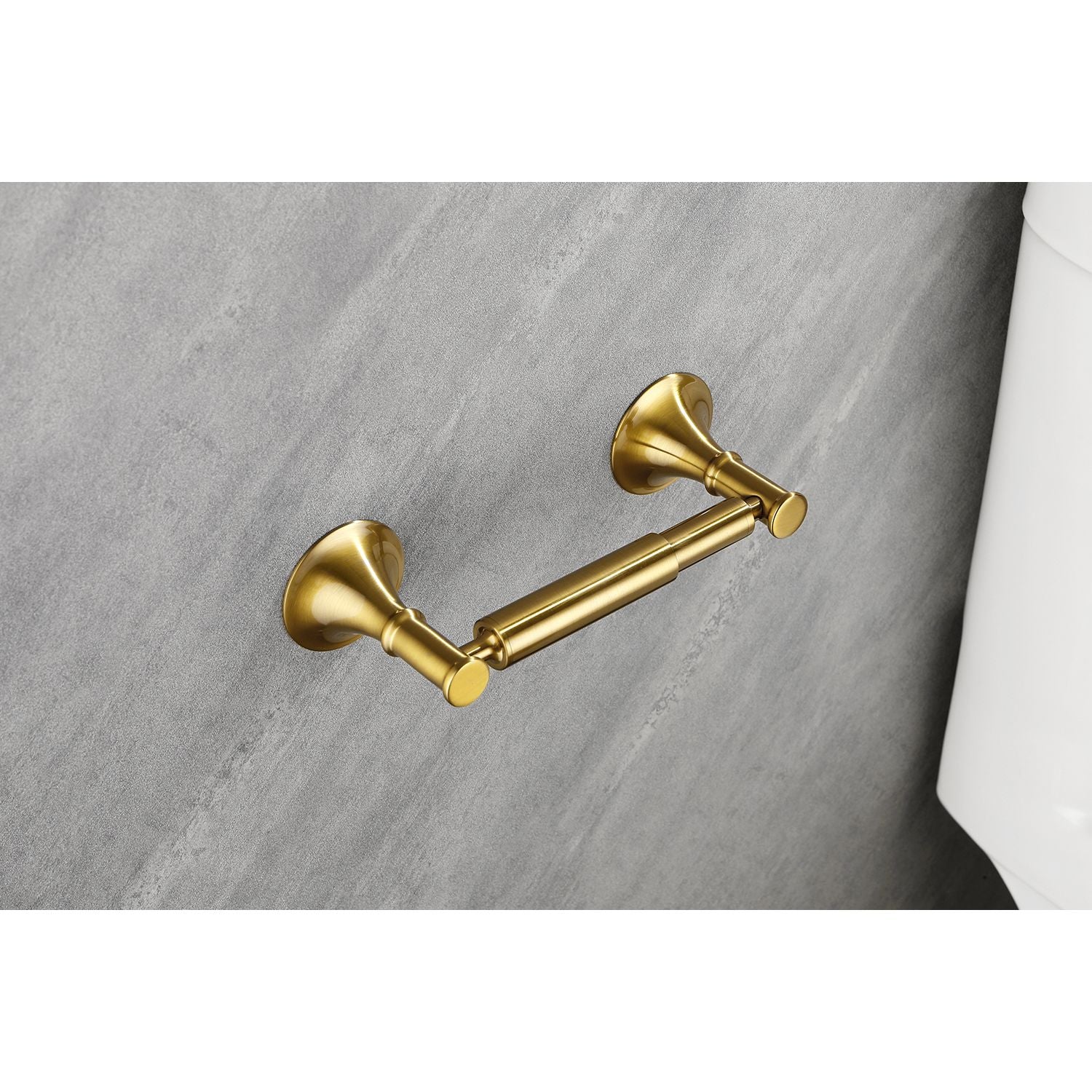 6 Piece Brass Bathroom Towel Rack Set Wall Mount image 5