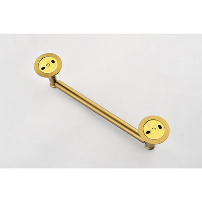 6 Piece Brass Bathroom Towel Rack Set Wall Mount image 12