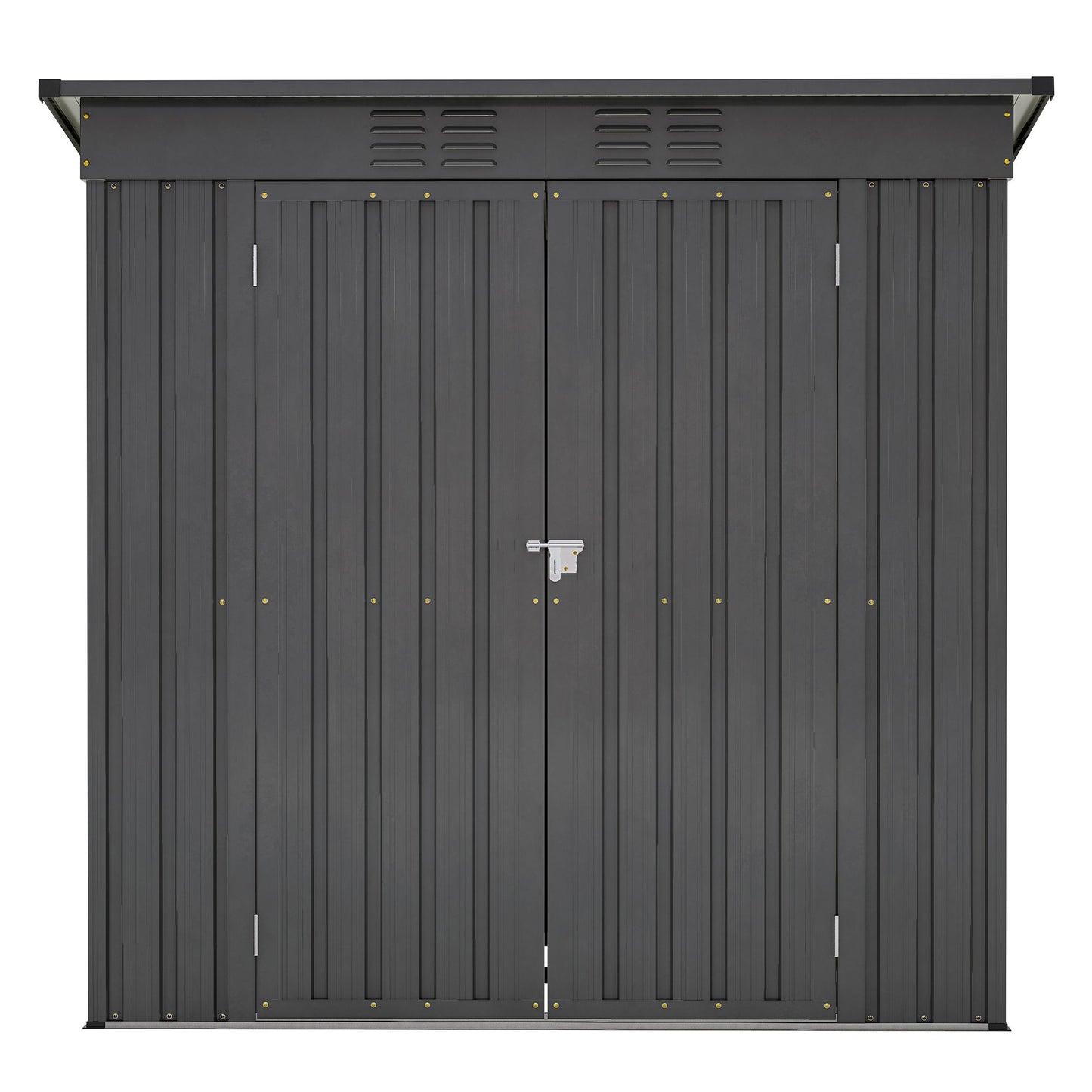 6 x 4 ft Outdoor Storage Shed, All Weather Tool Shed for Garden, Backyard, Lawn, Black image 12