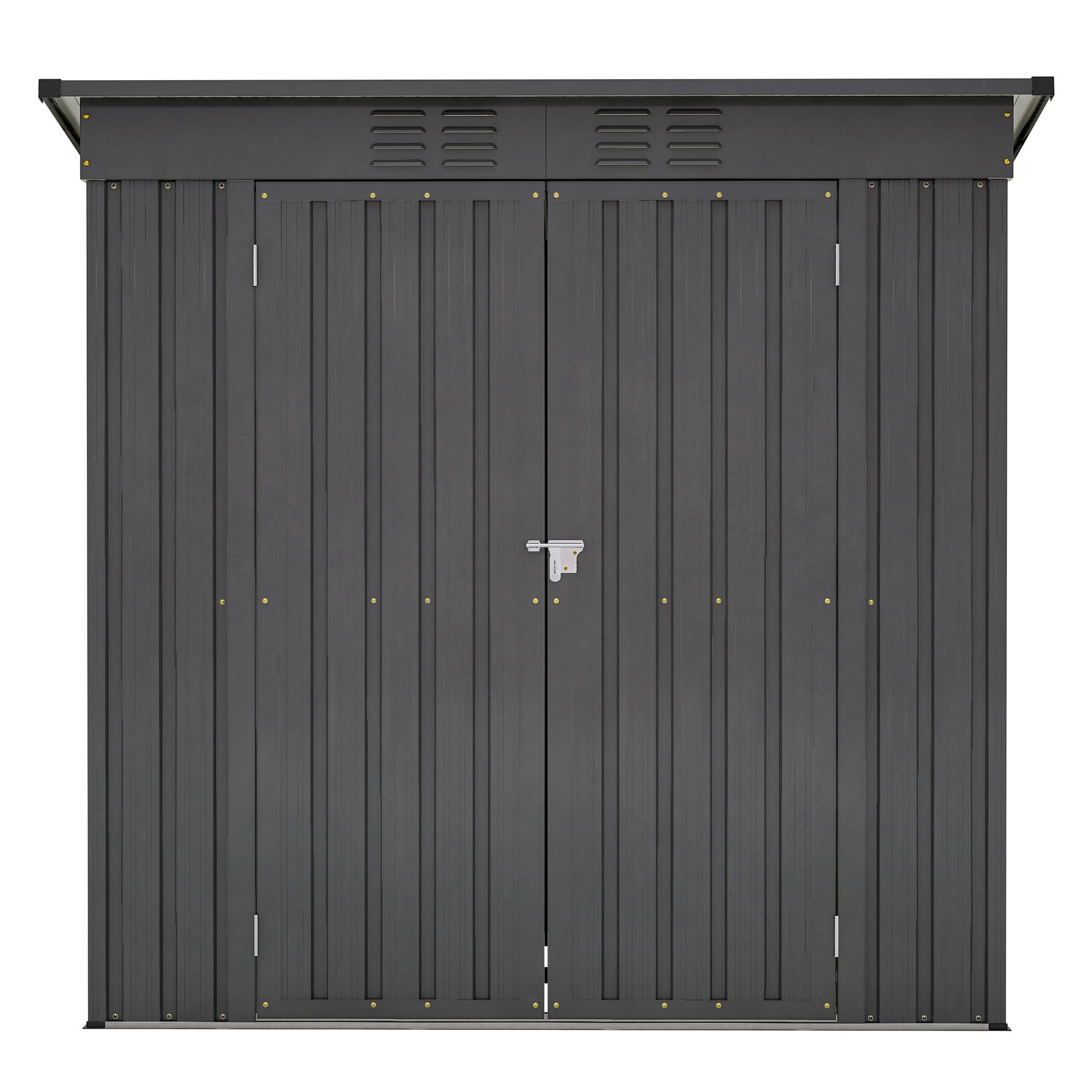 6 x 4 ft Outdoor Storage Shed, All Weather Tool Shed for Garden, Backyard, Lawn, Black image 12