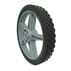 12" Spoked Plastic Wheel and Tire,  Universal Replacement Wheel for Lawn Mowers and DIY Trolley Wagon Cart 10 Pack