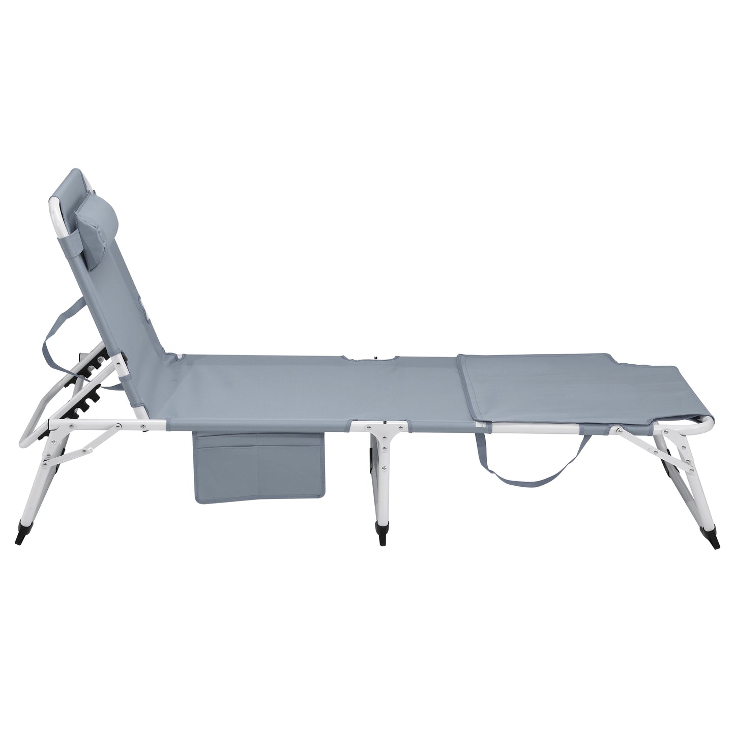 3-in-1 Heavy Duty Tanning Chair with Face Hole Adjustable 5-Position Folding Chaise Lounge Chairs for Outside Portable Lay Flat Beach Lounge Chair for Outdoor Sunbathing Patio Pool Lawn Camping Deck P image 12
