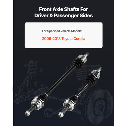 CV Axle Shaft Assembly, 2 Pieces Front Left & Right (Driver and Passenger Side), Automotive Replacement CV Joint Axles Pair Compatible with 2009-2018 Toyota Corolla, Alloy Steel & Carbon Steel image 2