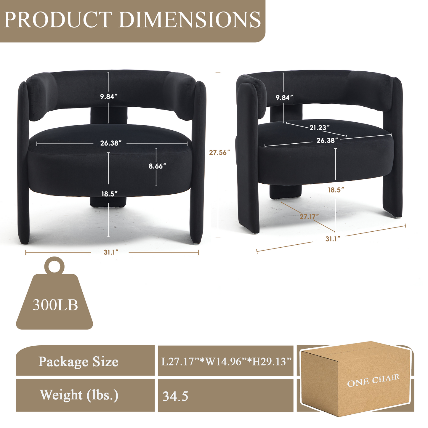 Accent Chair for Living Room, Velvet Comfy Single Sofa Chair Mid-Century Modern Armchair Wooden Legs for Bedroom Office Reading image 9