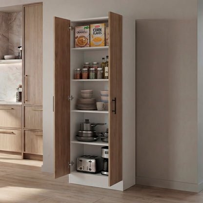 Thommy Valmere Multystorage Pantry Cabinet – Modern 5-Shelf Storage Organizer Bookcase for Living Room & Home Office image 2