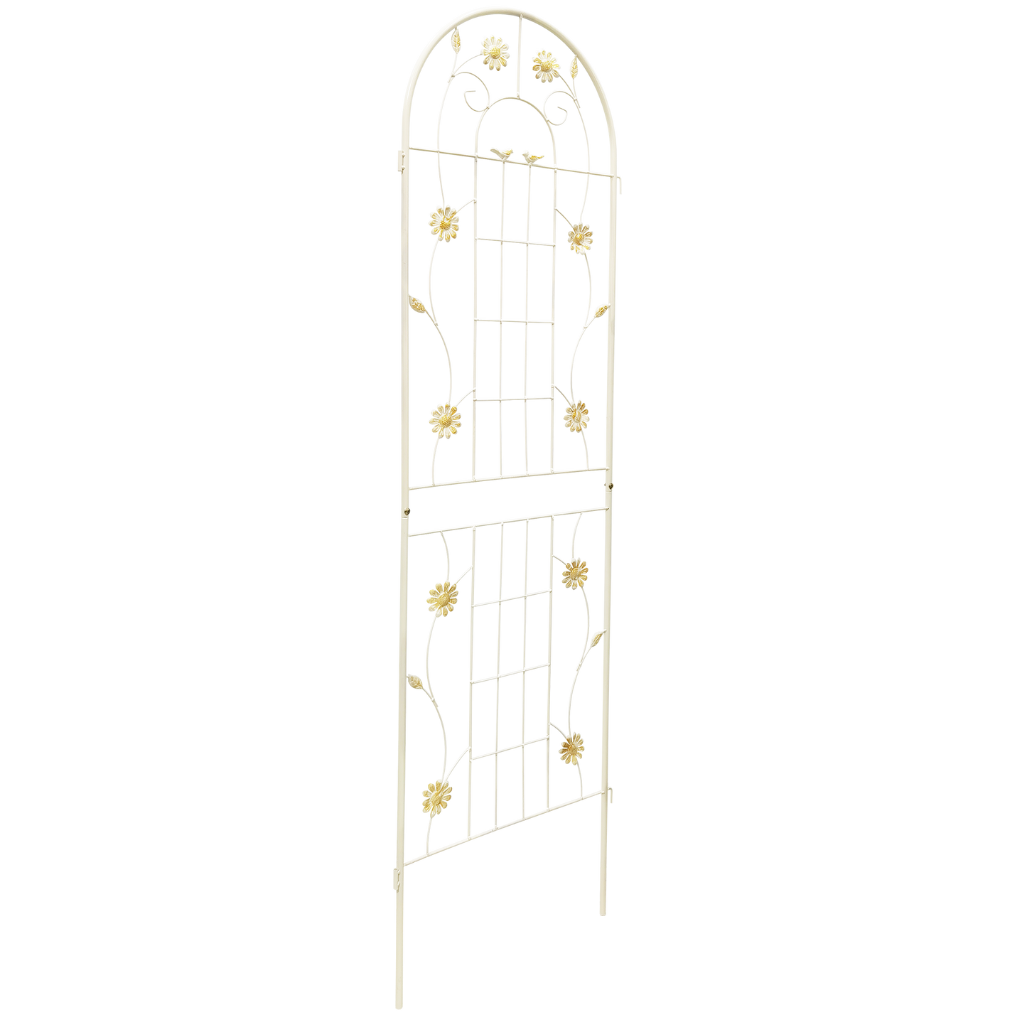 4 Pack Metal Garden Trellis 71" x 19.7" Rustproof Trellis for Climbing Plants Outdoor Flower Support Cream White image 9