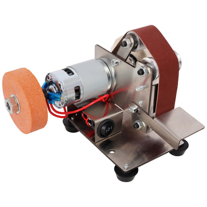Mini Electric Belt-Sander Knife-Sharpener Sanding Machine 96W, Small Bench Grinder Kit 7 Speed Adjustable Power Polisher DIY Polishing Grinding Tool, Handcraft Jewelry image 6