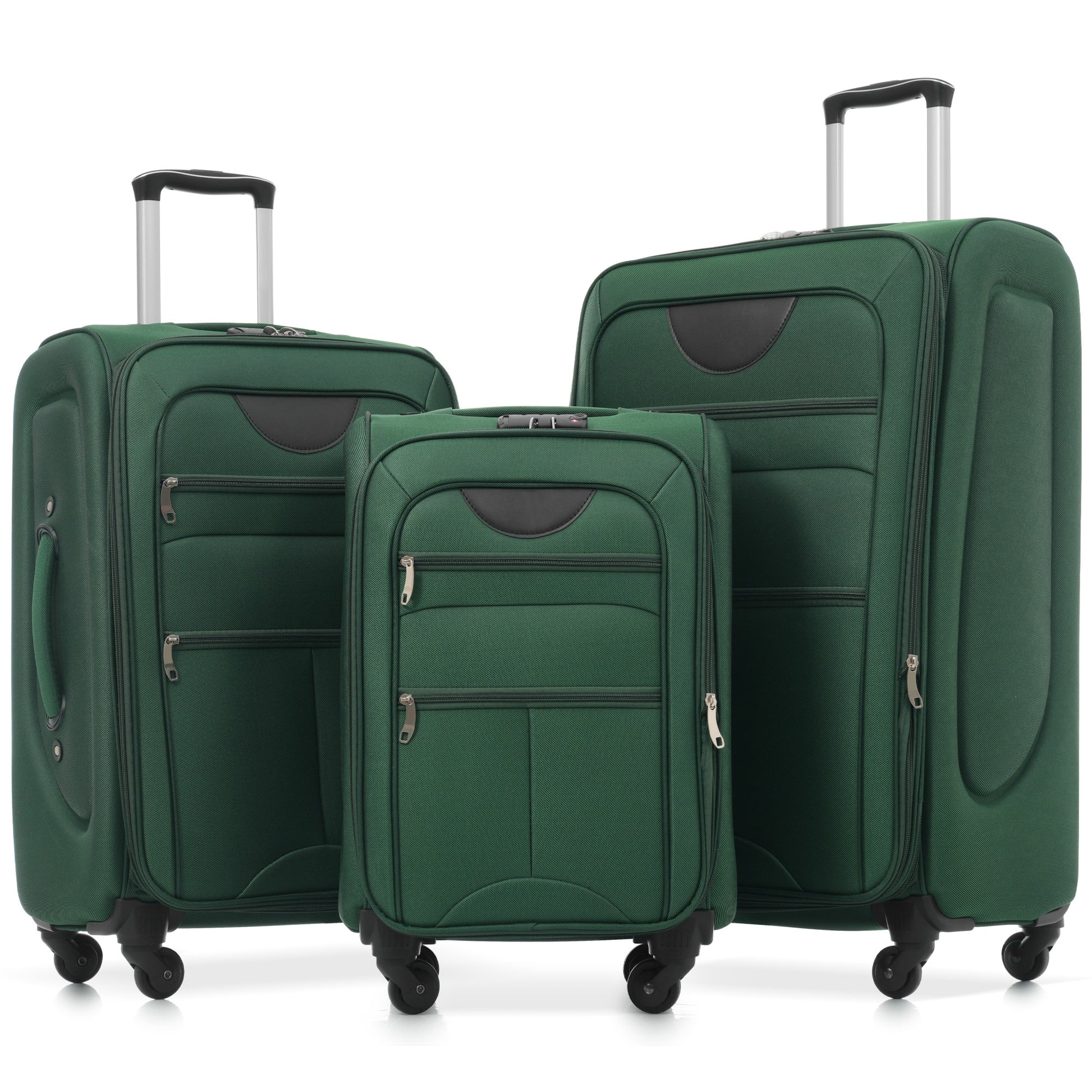 Softside Luggage Expandable 3 Piece Set Suitcase Upright Spinner Softshell Lightweight Luggage Travel Set-22/26/30 inches image 1