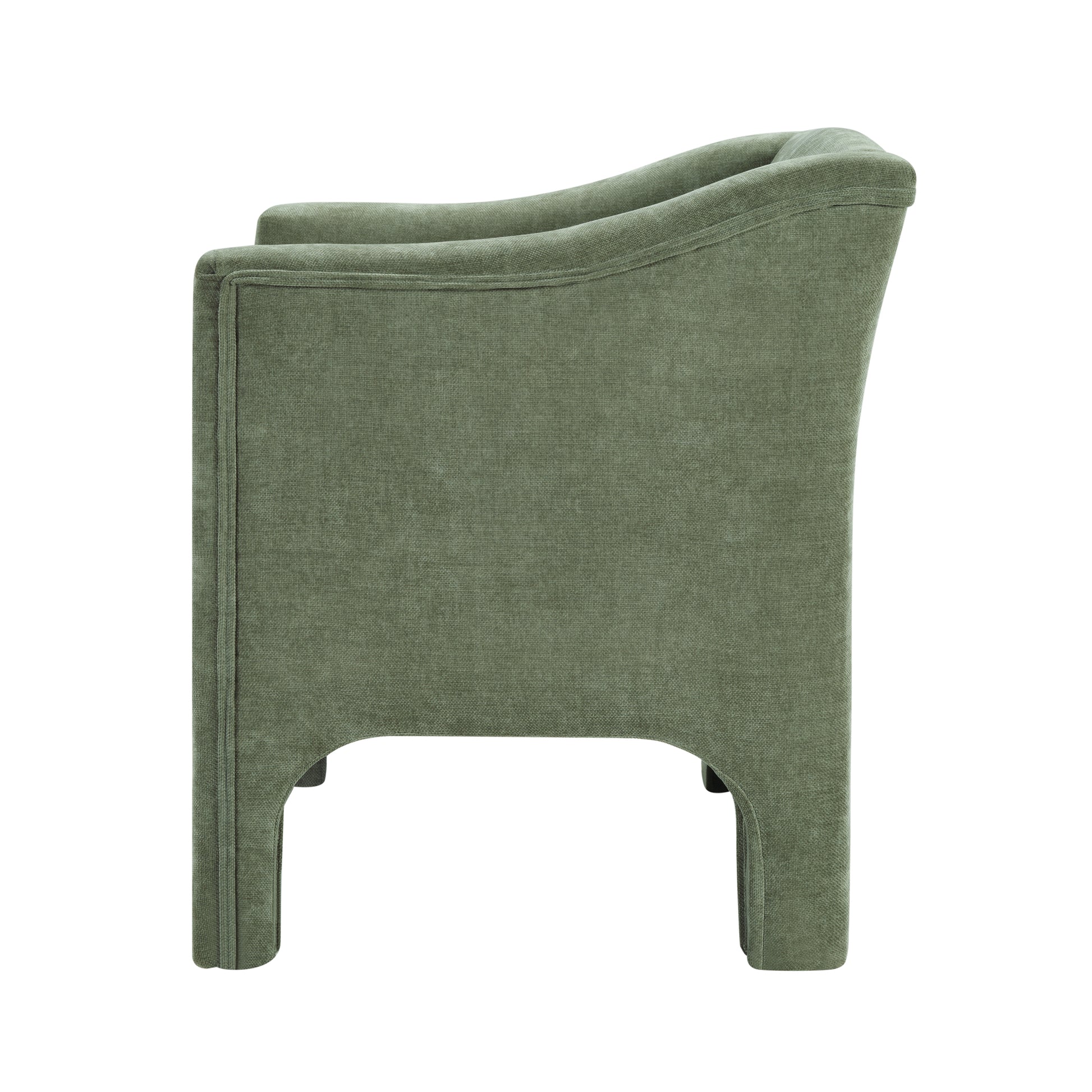 Modern Barrel Chair Accent Chair 29.9" Upholstered Armchair for Living Room and Bedroom, Green image 12
