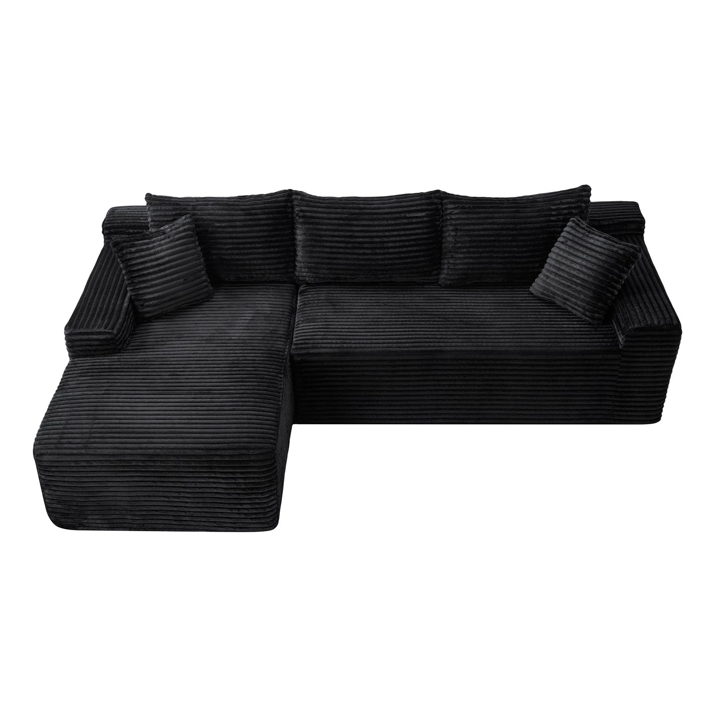 94.5" Cloud Modular Sectional Sofa Couch with L-Shape Chaise,Modern Minimalist Upholstered Couches for Living Room Bedroom,Deep Seat Corner Couch,No Assembly Required image 8