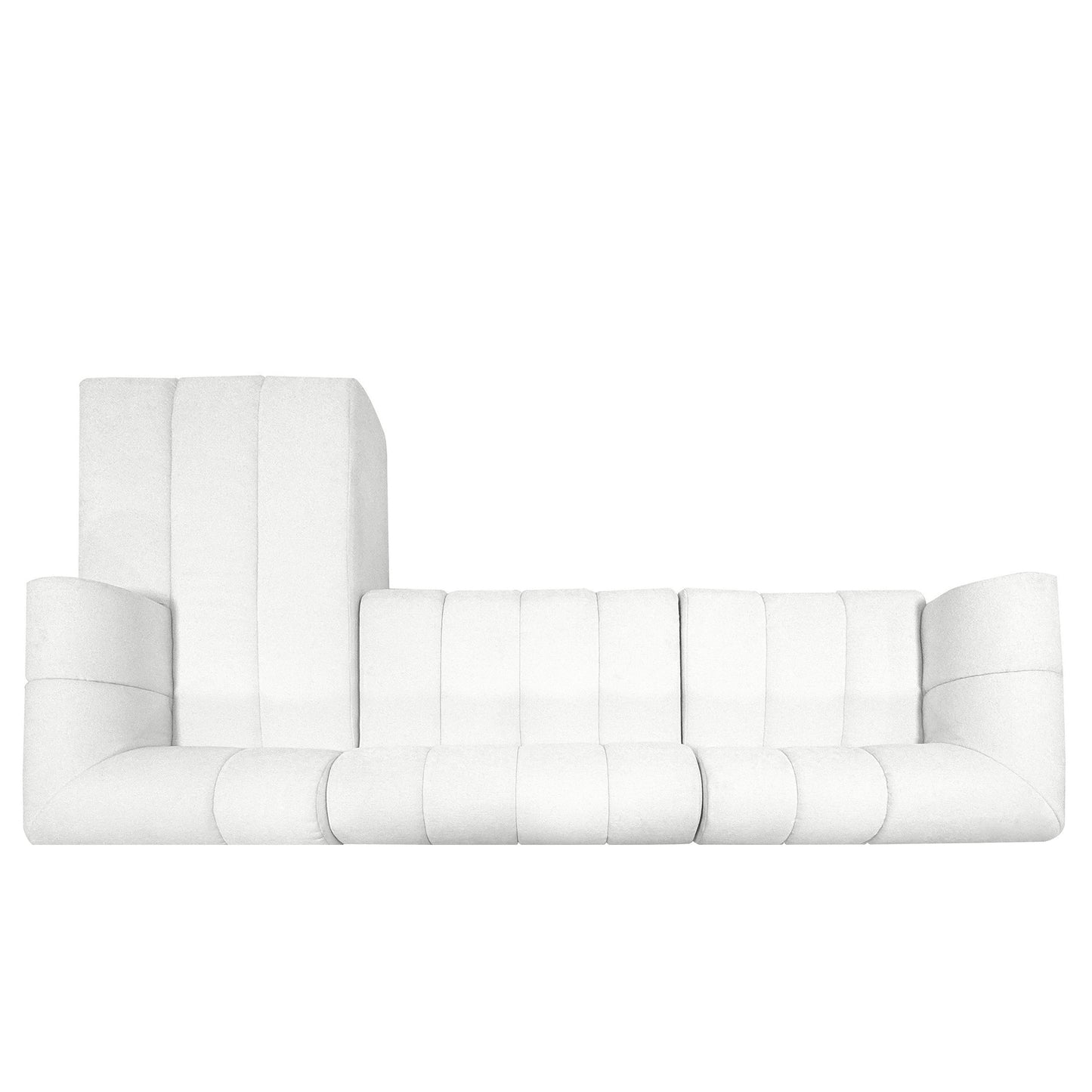 122" Modern L-Shaped Sectional Sofa with High-Density Fully Compressed Sponge and Chaise Lounge, 2-Piece Set, Fully Assembled Right Hand Facing, Perfect for Living Room, Lounge image 3