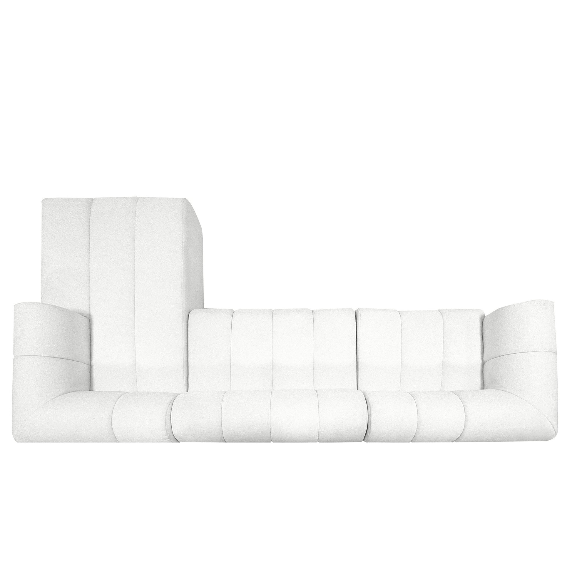 122" Modern L-Shaped Sectional Sofa with High-Density Fully Compressed Sponge and Chaise Lounge, 2-Piece Set, Fully Assembled Right Hand Facing, Perfect for Living Room, Lounge image 3