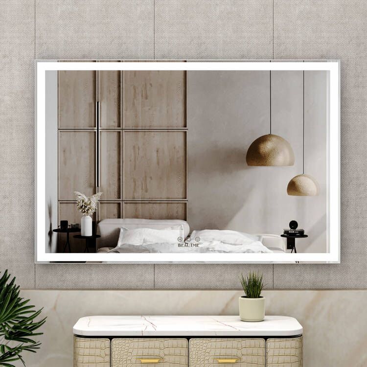 60x40 inch mirror with natural light mode