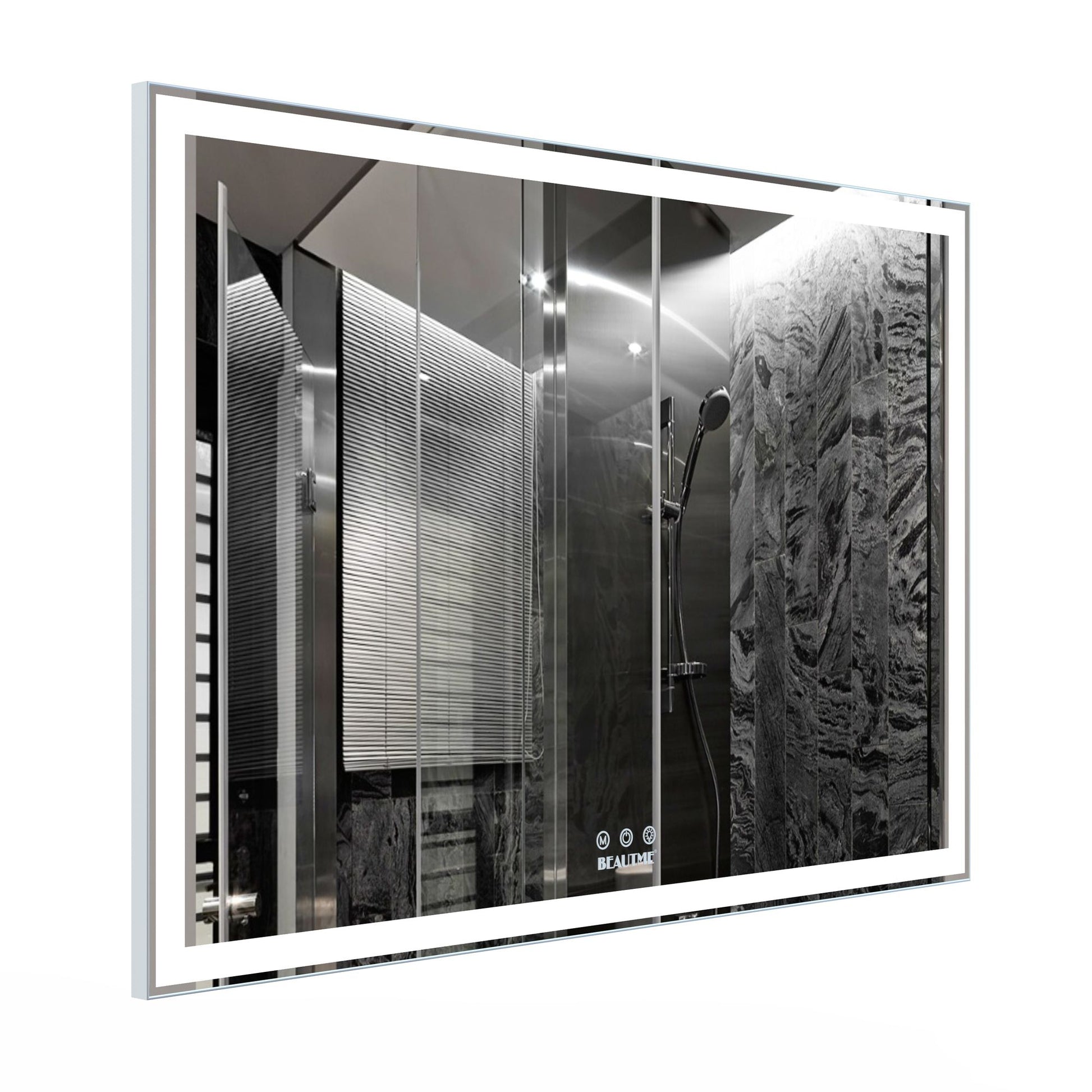 60x40 inch LED mirror - aluminum frame detail