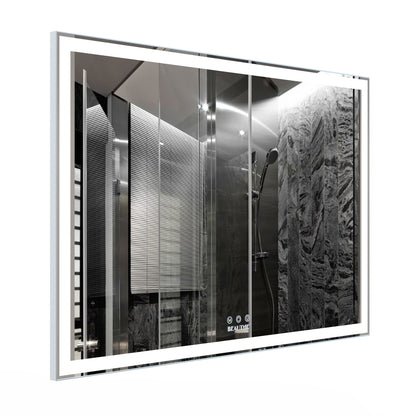 60x40 inch LED mirror - aluminum frame detail
