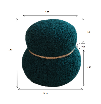 WKJ1Y Dark green snowman stool, seat body width 14.56 inches, round belly, playful cute, suitable for any space image 9