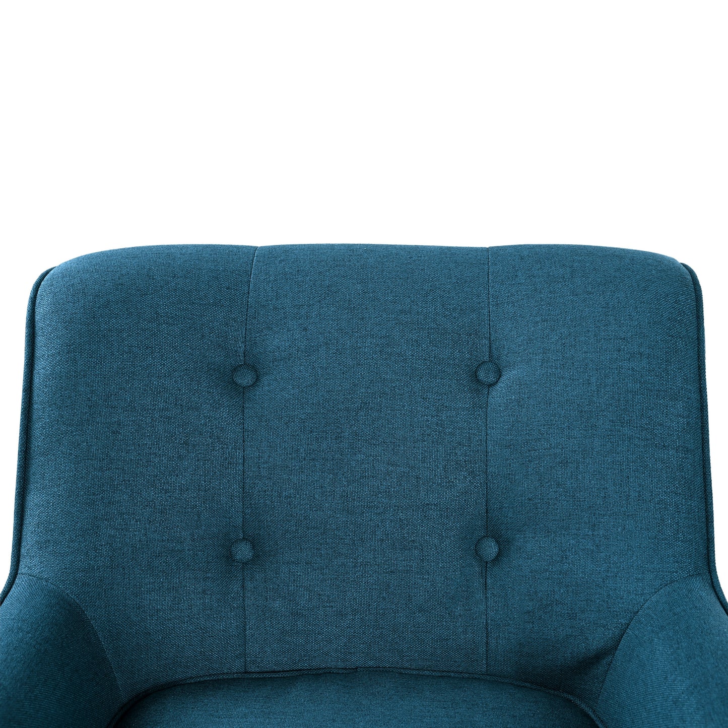 Mid-Century Modern Armchair - Tufted Fabric Accent Chair with Solid Wood Legs for Living Room, Bedroom & Office - Comfortable Polyester Upholstery - Classic Button-Tufted Back & Tapered Design image 7