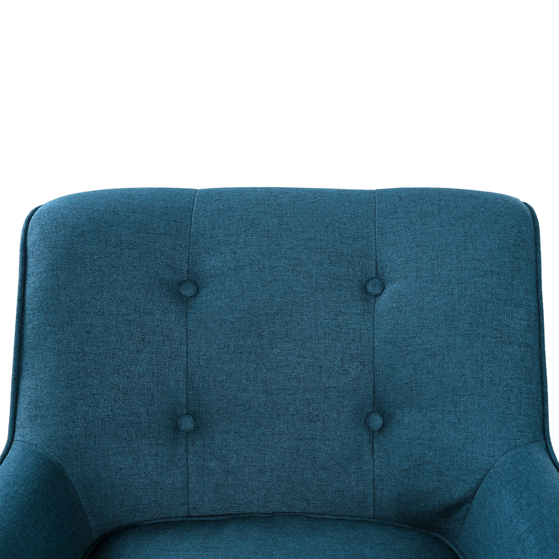 Mid-Century Modern Armchair - Tufted Fabric Accent Chair with Solid Wood Legs for Living Room, Bedroom & Office - Comfortable Polyester Upholstery - Classic Button-Tufted Back & Tapered Design image 7