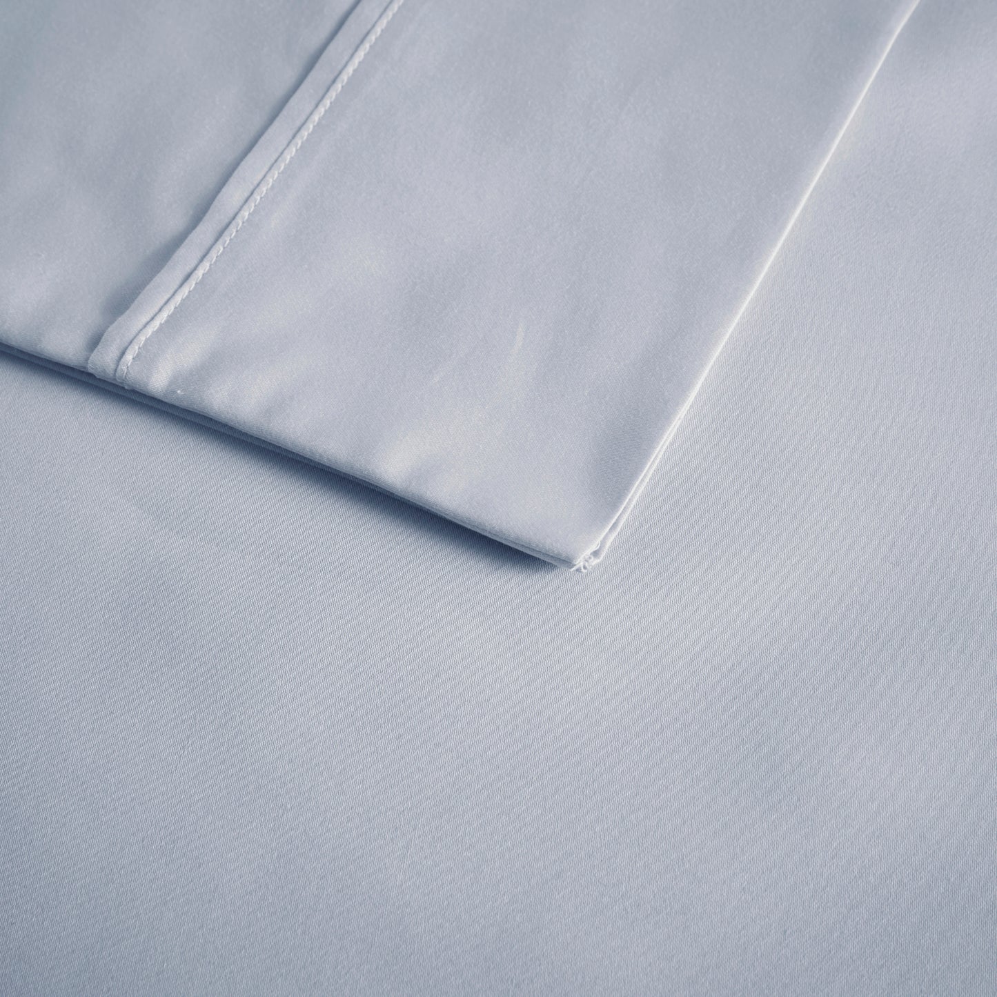 4 Pieces Queen Cooling Cotton Blend Sheet Set,Blue image 6