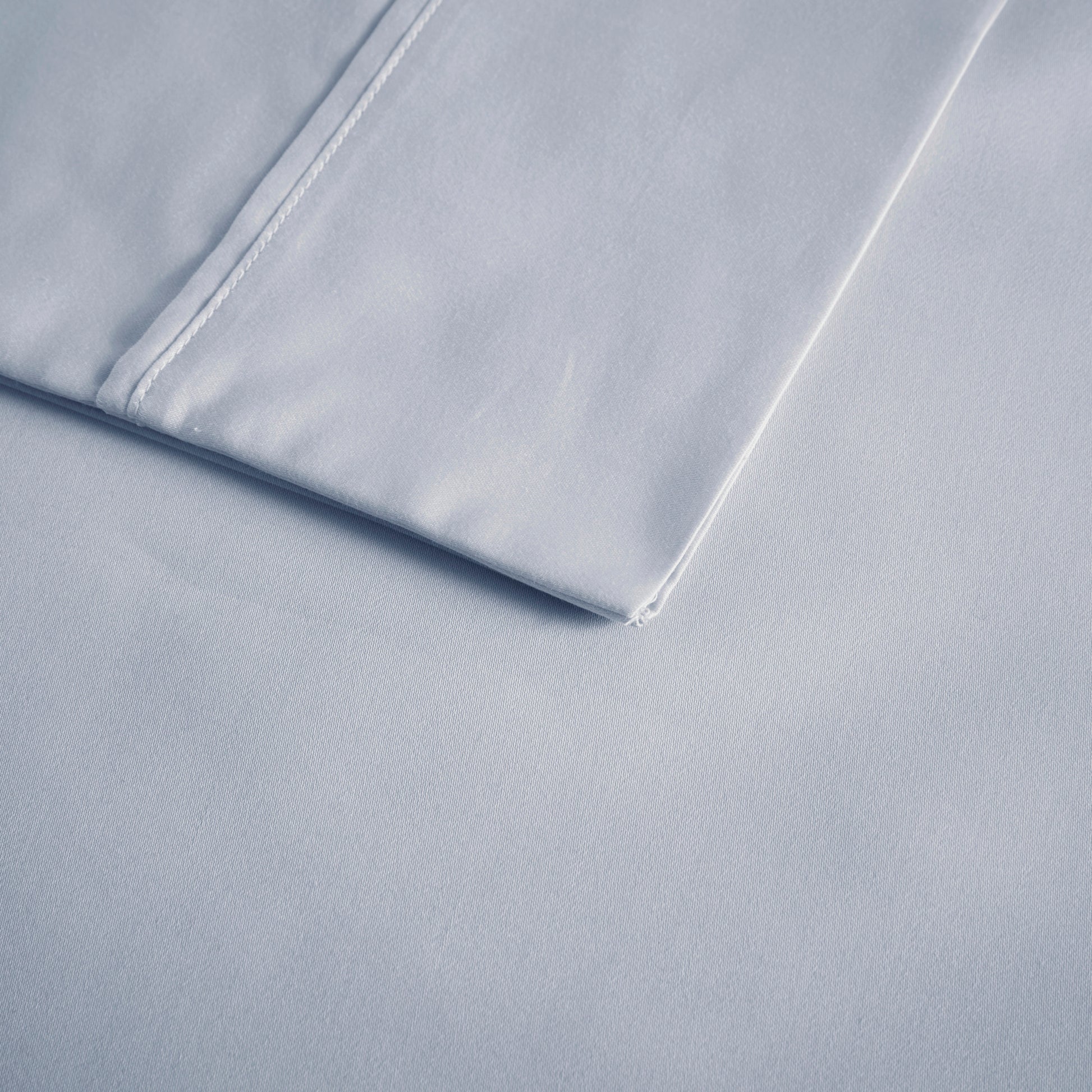 4 Pieces Queen Cooling Cotton Blend Sheet Set,Blue image 6
