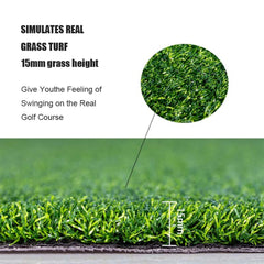 Golf Hitting Mats - 3.8'x5' Artificial Turf Training Mat for Indoor/Outdoor Swing Practice