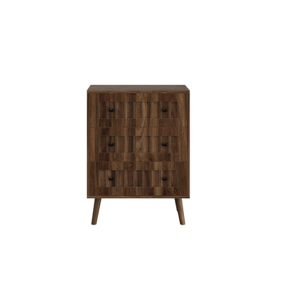 3 drawer dresser, modern wardrobe dresser chest of drawers, wooden storage storage cabinet, dresser storage cabinet, suitable for living room, bedroom, corridor (walnut) image 10