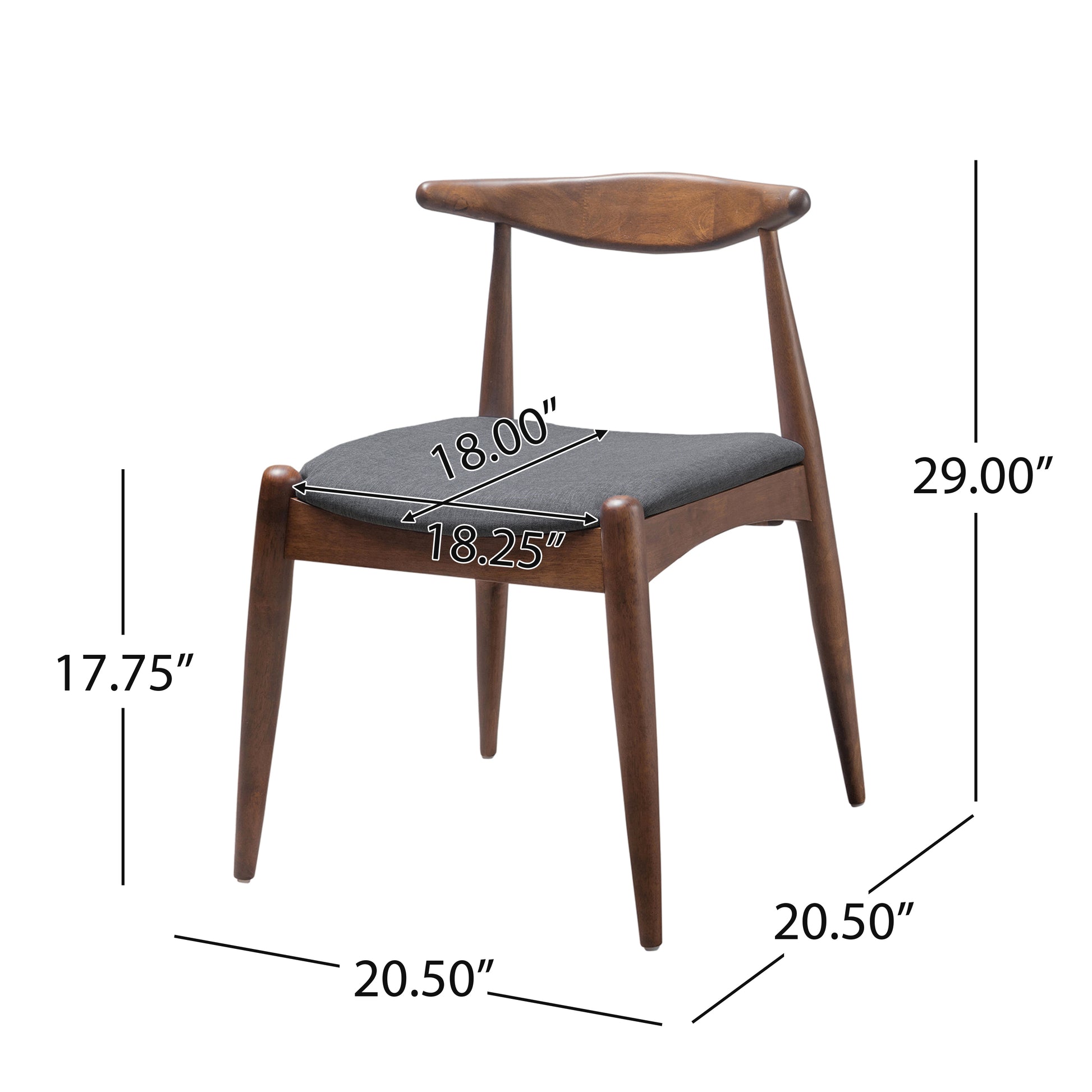 [Video] 5-Piece Dining Set 1 Table 4 Chairs, Rubberwood Frame, Faux Wood Tabletop, Retro - Elegant for Kitchen & Family Dining, Walnut+Charcoal (same sku: N759S002001F) image 4