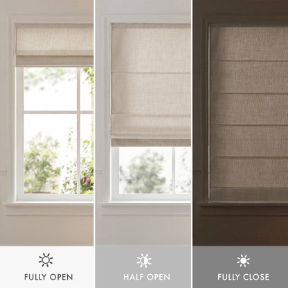 1 Piece 35x64" Room Darkening Cordless Roman Shade,Neutral image 9