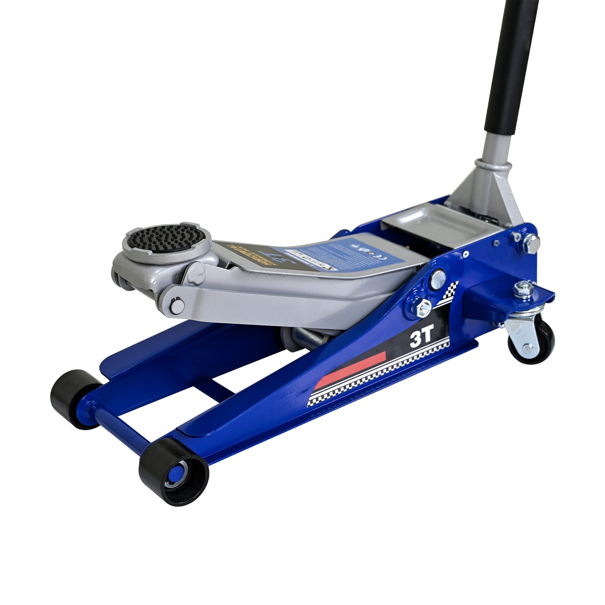 Low-Position Steel Vehicle Floor-mounted Hydraulic Jack with Dual-piston Quick-lift Pump, 3-Ton(6,600 lb.) Capacity. image 7