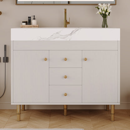 36 in Modern Free-standing Bathroom Vanity with Ceramic Sink & Ample Storage image 2