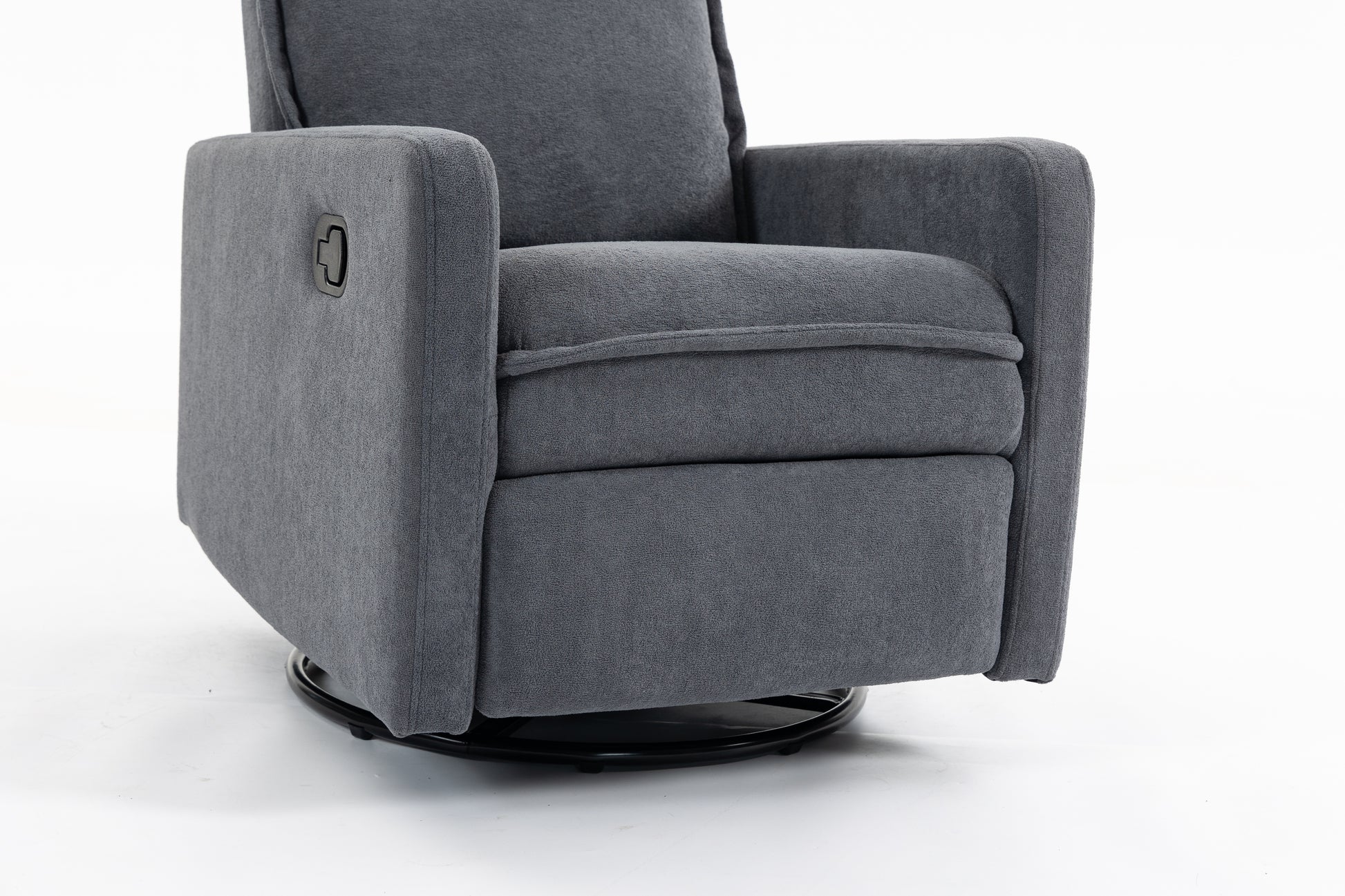 Short plush manual button armchair sofa image 6