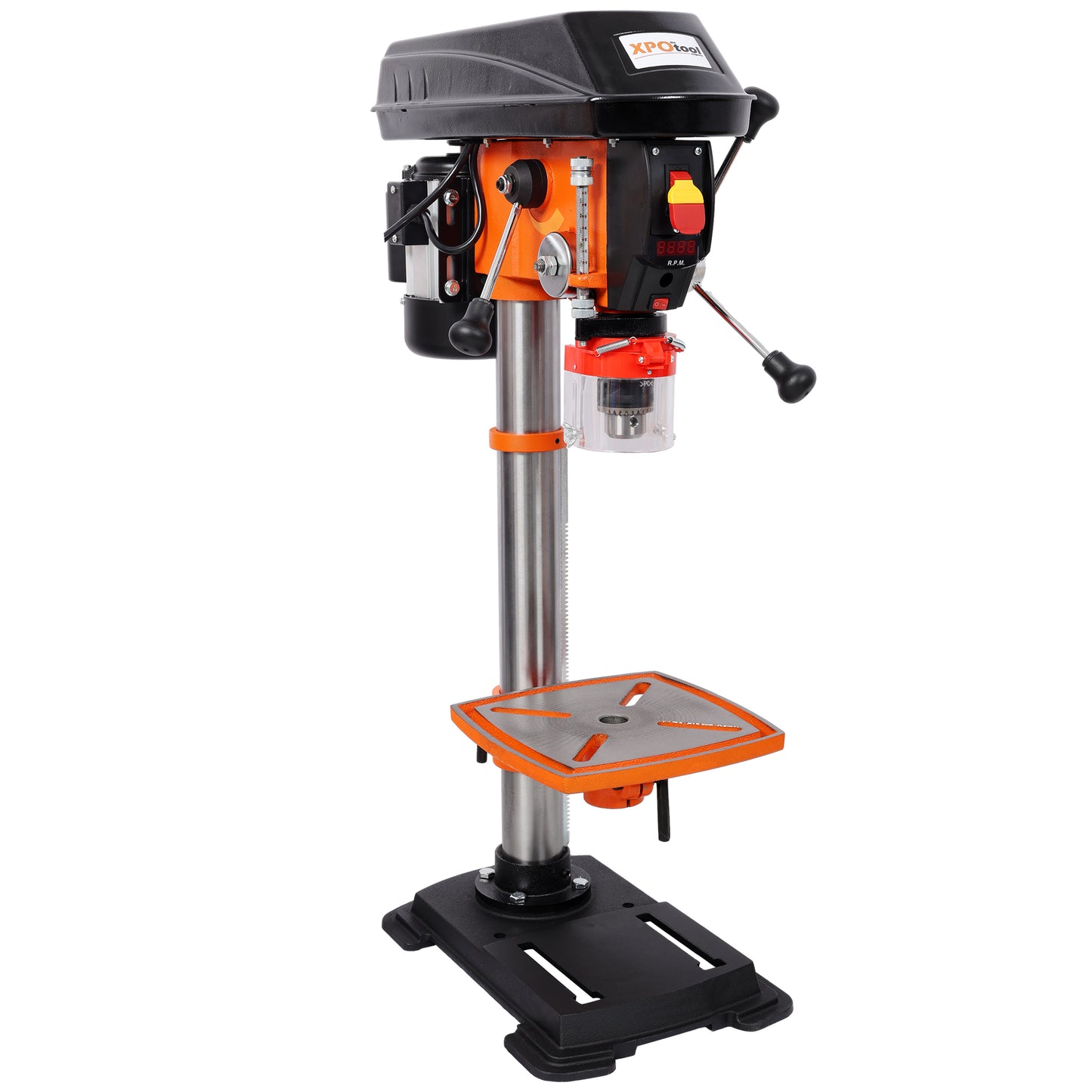 12" Swing Benchtop Drill Press with Laser & Digital Meter, Variable Speed, 0-45 Degree Tilting Worktable, Compact Tabletop Drilling Machine for Woodworking & Metal Fabrication image 3