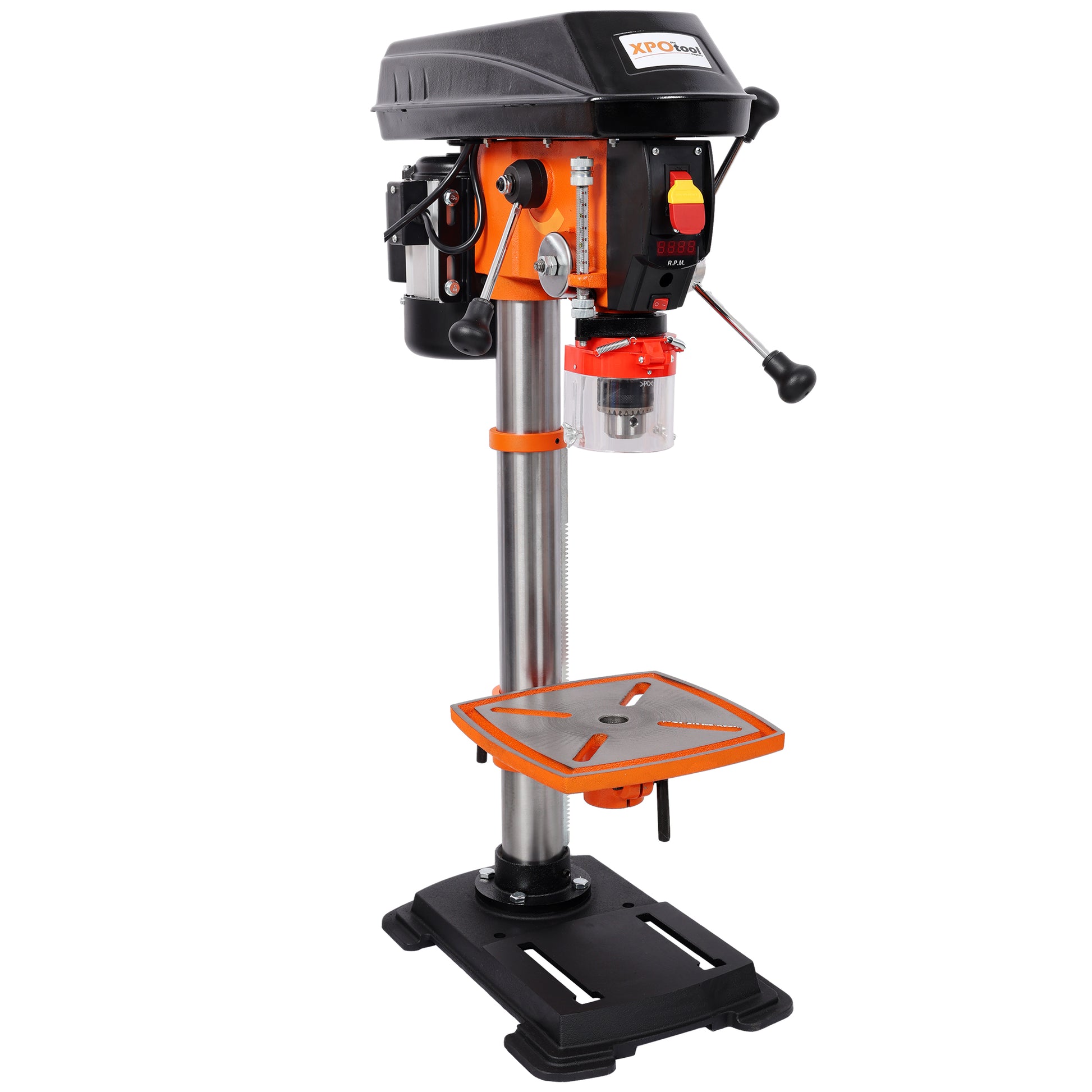 12" Swing Benchtop Drill Press with Laser & Digital Meter, Variable Speed, 0-45 Degree Tilting Worktable, Compact Tabletop Drilling Machine for Woodworking & Metal Fabrication image 3